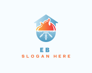 Cooling - Heating & Cooling Home logo design