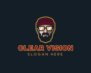 Glasses - Hipster Guy Glasses logo design