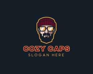 Hipster Guy Glasses logo design