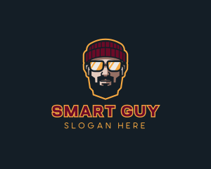 Guy - Hipster Guy Glasses logo design