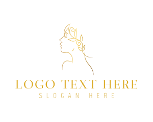 Goddess - Elegant Gold Woman logo design