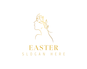 Spa - Elegant Gold Woman logo design