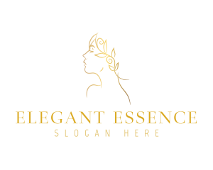 Elegant Gold Woman logo design