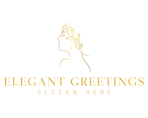 Elegant Gold Woman logo design