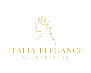 Elegant Gold Woman logo design