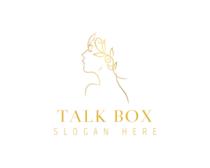 Line  Art - Elegant Gold Woman logo design