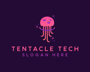 Tentacle - Mystical Jellyfish Tentacles logo design