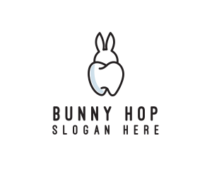 Bunny Ears Tooth  logo design