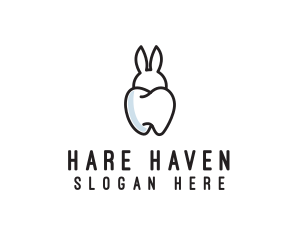 Bunny Ears Tooth  logo design