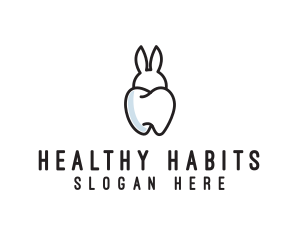 Bunny Ears Tooth  logo design