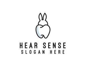 Bunny Ears Tooth  logo design