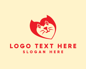 Red Cat - Pet Cat Veterinarian logo design