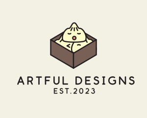 Cute Asian Dumpling logo design