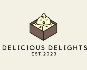 Cute Asian Dumpling logo design