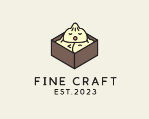 Cute Asian Dumpling logo design