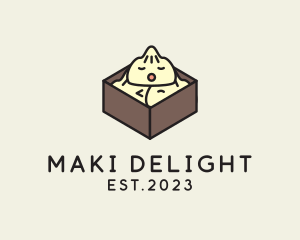 Cute Asian Dumpling logo design