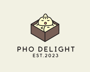 Cute Asian Dumpling logo design