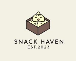 Cute Asian Dumpling logo design