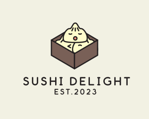 Cute Asian Dumpling logo design