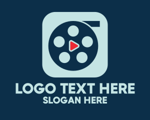 Button - Video Cinema Reel Play App logo design