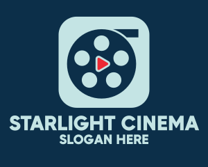 Cinema - Video Cinema Reel Play App logo design