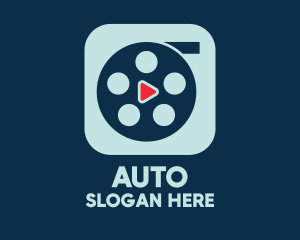 Outdoor-cinema - Video Cinema Reel Play App logo design