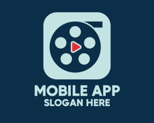Pink Triangle - Video Cinema Reel Play App logo design