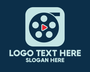 Reel - Video Cinema Reel Play App logo design