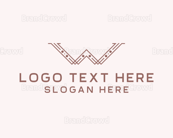 Outline Letter W Company Logo