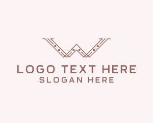 Interior Design - Outline Letter W Company logo design