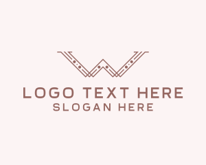 Outline Letter W Company Logo