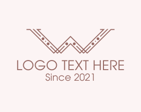 Joinery - Interior Design Letter W logo design