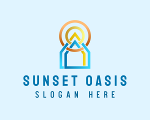 Abstract Sun House logo design