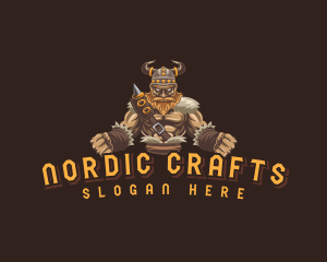 Nordic Viking Warrior logo design