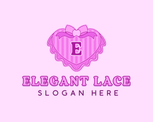 Lace - Feminine Ribbon Heart logo design