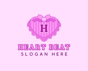 Feminine Ribbon Heart logo design