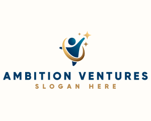 Ambition - Human Goal Achiever logo design