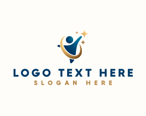 Volunteer - Human Goal Achiever logo design