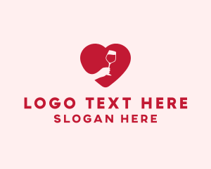 Liquor - Heart Wine Tasting logo design