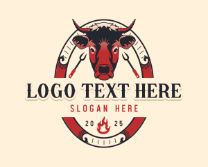 Beef - Bull Beef Barbecue logo design