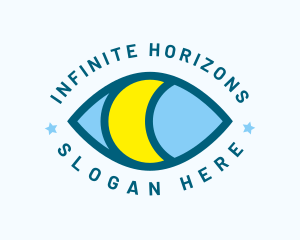 Visionary - Mystical Eye Moon Oracle logo design