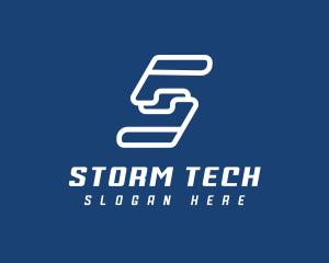 Tech Company Letter S logo design