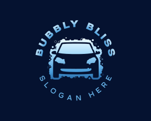 Auto Wash Detailing Bubbles logo design