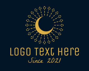 Arab - Gold Moon Ornament logo design