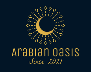 Arabian - Gold Moon Ornament logo design
