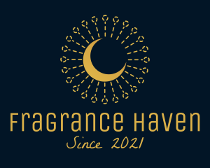 Gold Moon Ornament  logo design