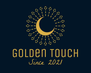 Gold - Gold Moon Ornament logo design