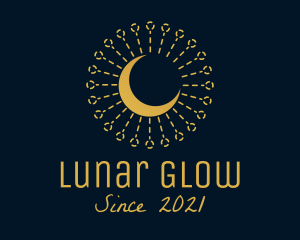 Moon - Gold Moon Ornament logo design