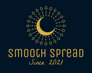 Gold Moon Ornament  logo design