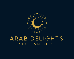 Arab - Gold Moon Ornament logo design